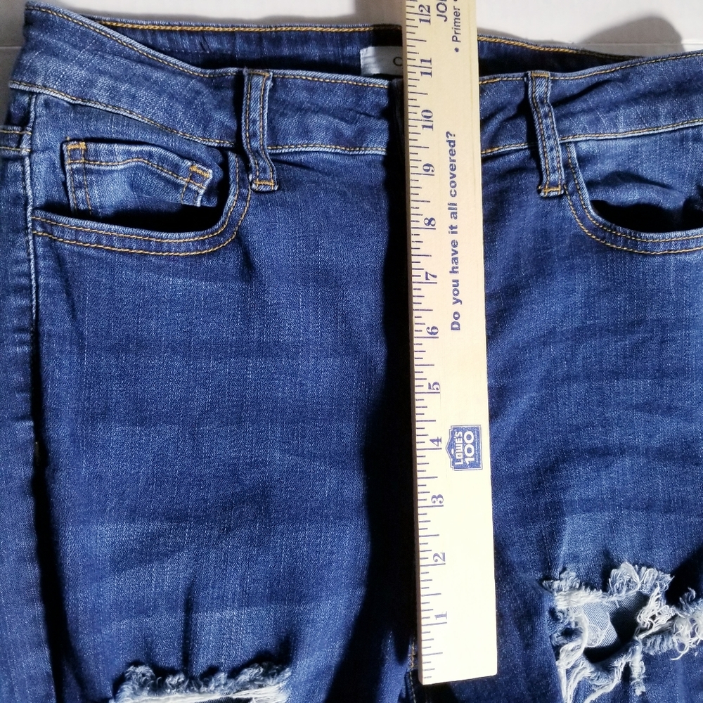CELLO DISTRESSED HIGH RISE JEANS SIZE 7 - Picture 9 of 13